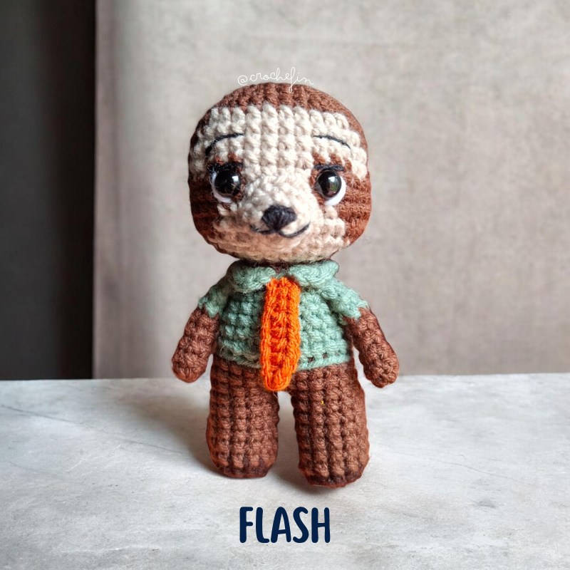 Patrón Amigurumi Mini Zootopia PDF - Judy, Nick, Flash y Benjamin