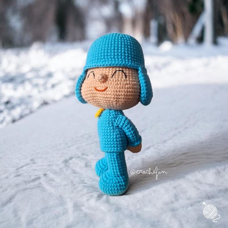 Pocoyo Amigurumi Patrón PDF a crochet paso a paso
