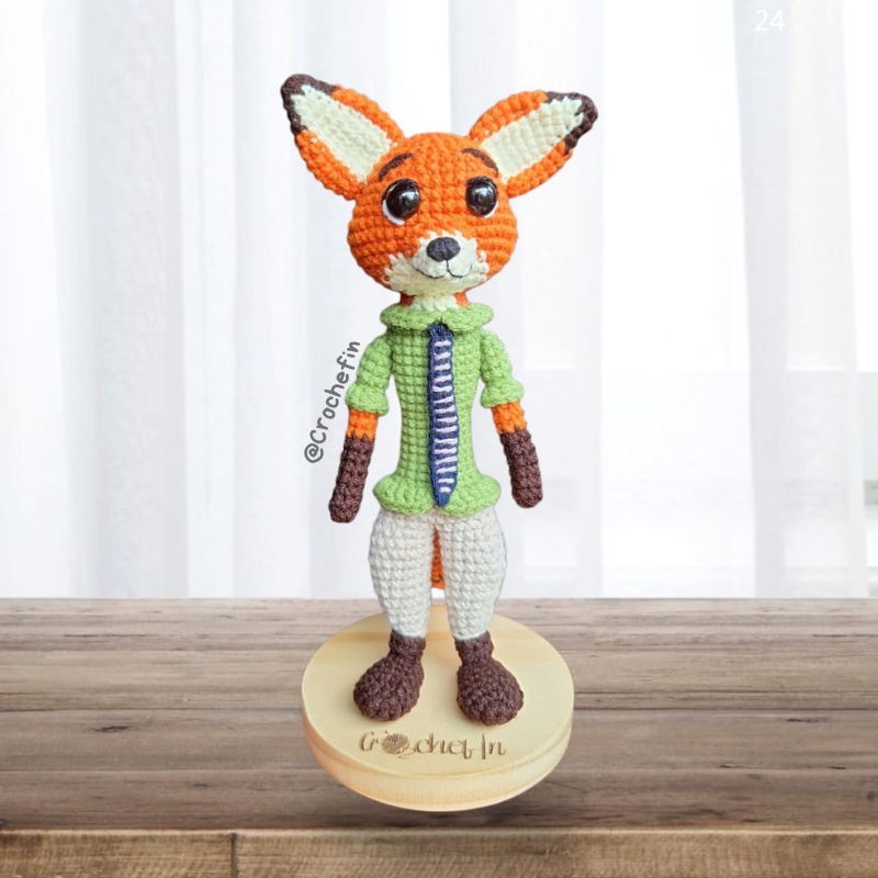 Patrón Amigurumi de Judy y Nick de Zootopia en Crochet PDF Digital