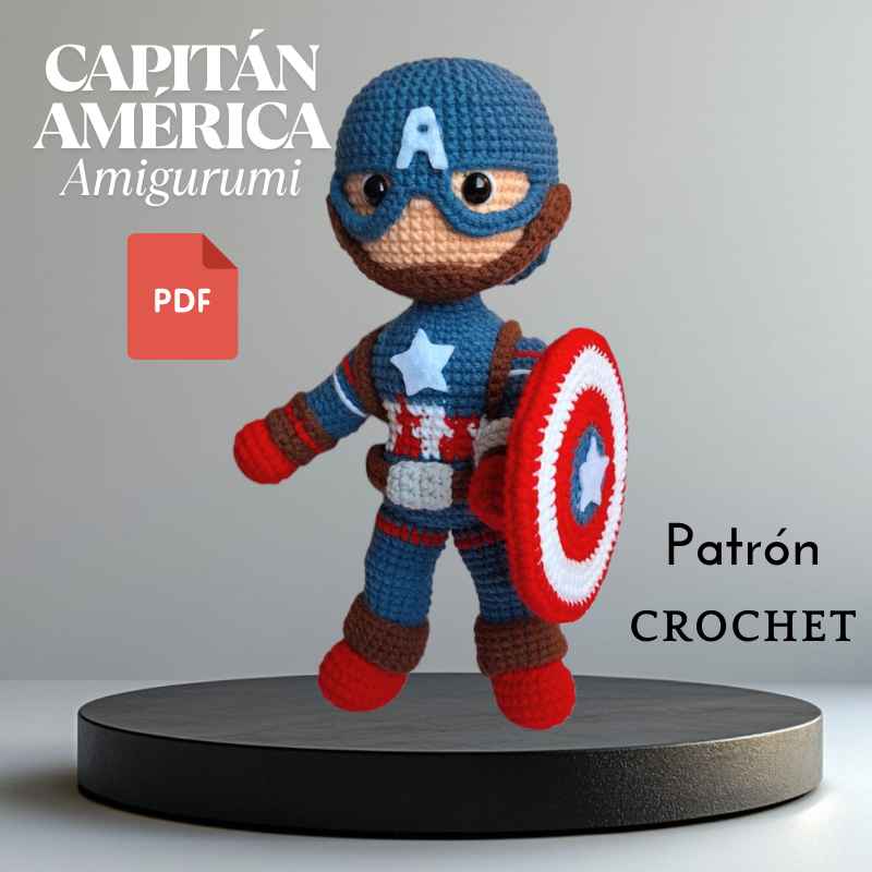 Patrón Amigurumi Capitán América PDF
