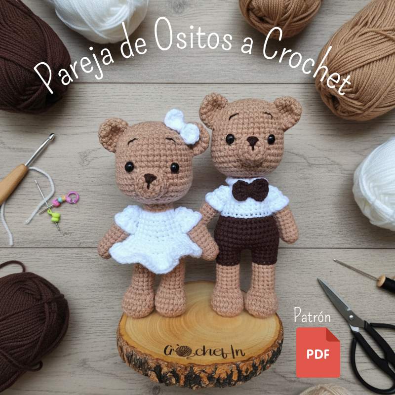 Pareja de Ositos a Crochet Patrón PDF
