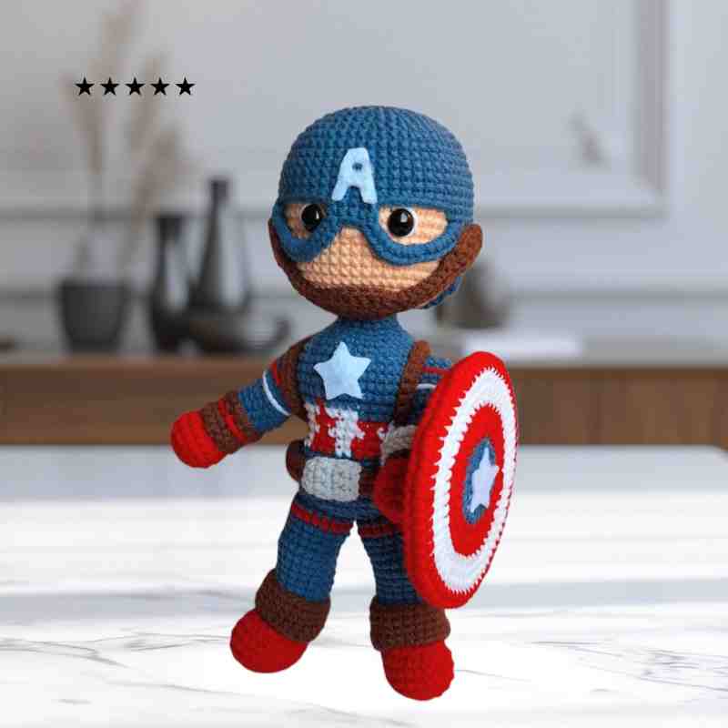 Patrón Amigurumi Capitán América PDF