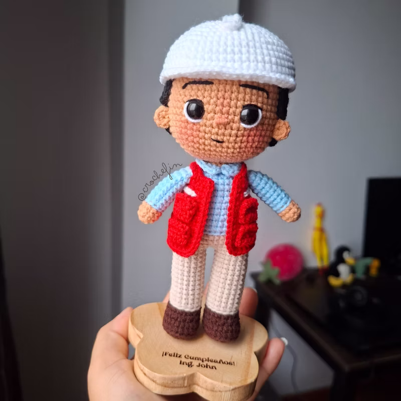 Patrón Ingeniero Amigurumi PDF - Crochet Paso a Paso