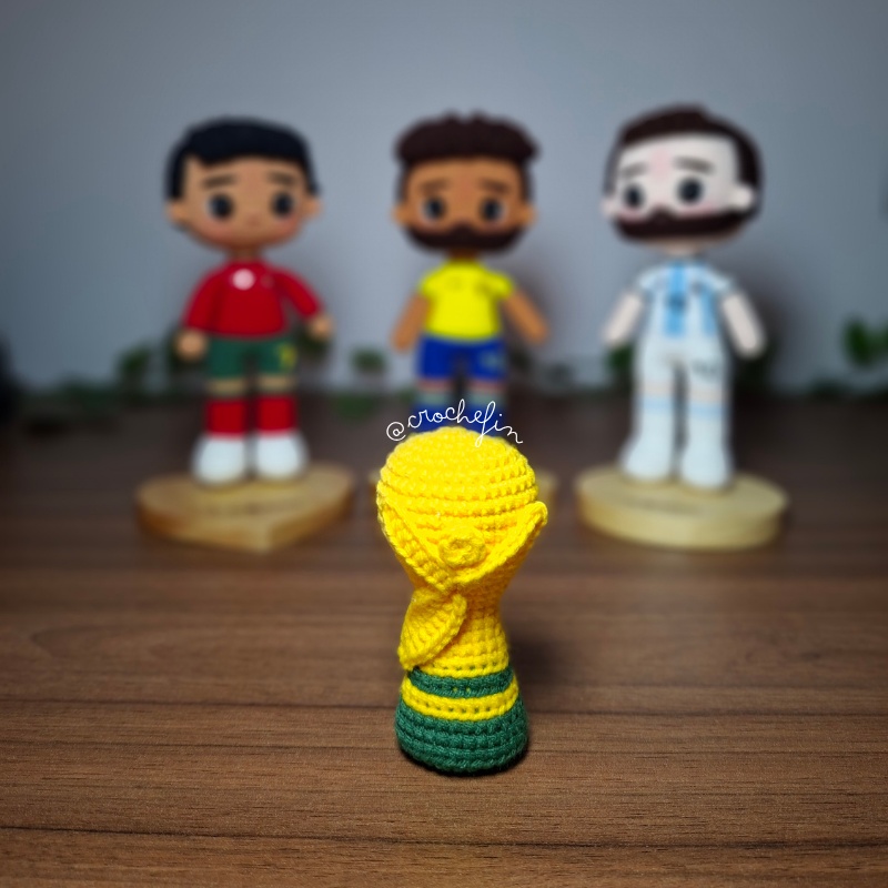 Patrón PDF de Amigurumis de Messi, Neymar y CR7 a Crochet