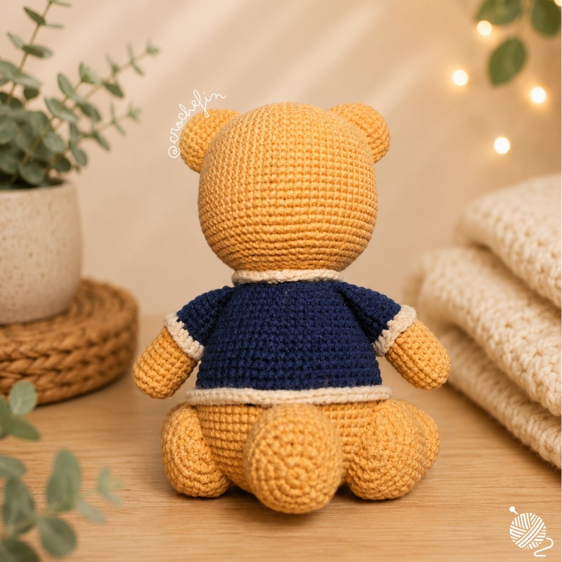Patrón Amigurumi Papá Oso en Crochet PDF Digital - Español