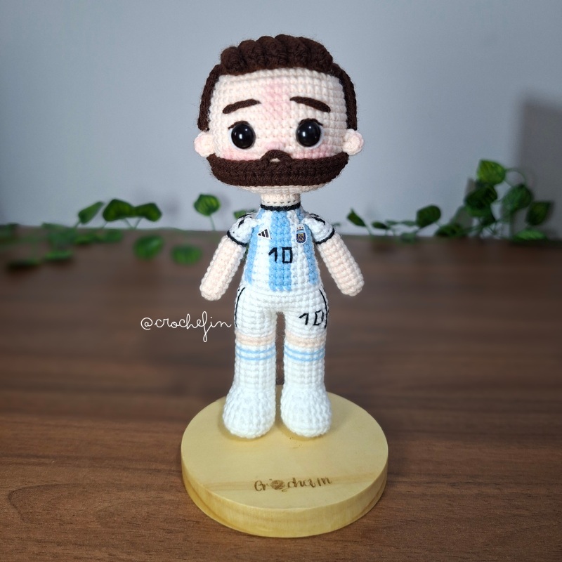 Patrón PDF de Amigurumis de Messi, Neymar y CR7 a Crochet