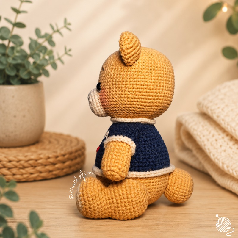 Patrón Amigurumi Papá Oso en Crochet PDF Digital - Español