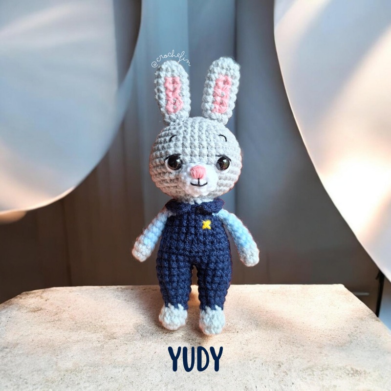 Patrón Amigurumi Mini Zootopia PDF - Judy, Nick, Flash y Benjamin