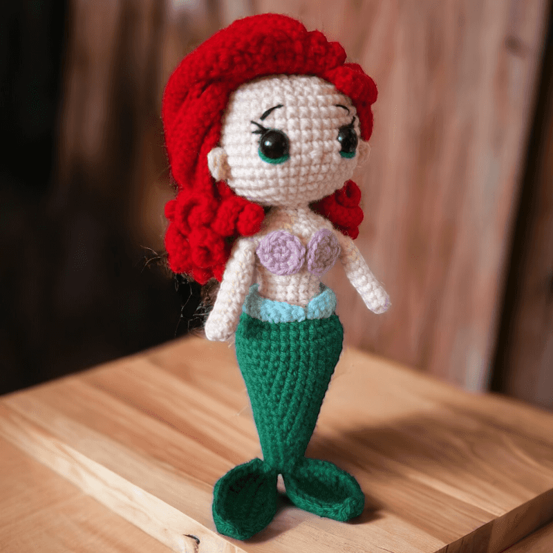 Amigurumi de Sirenita Ariel-Ariel a crochet